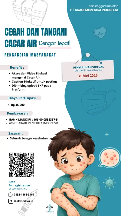 Poster Pengabdian Masyarakat Melalui Media Sosial - Cegah dan Tangani Cacar Air dengan Tepat