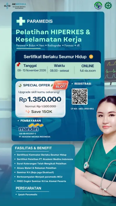 Poster Pelatihan Hiperkes dan KK Khusus Paramedis Periode November Batch 1