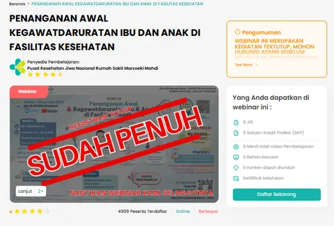 Poster Webinar Penanganan Awal Kegawatdaruratan Ibu & Anak di Fasilitas Kesehatan