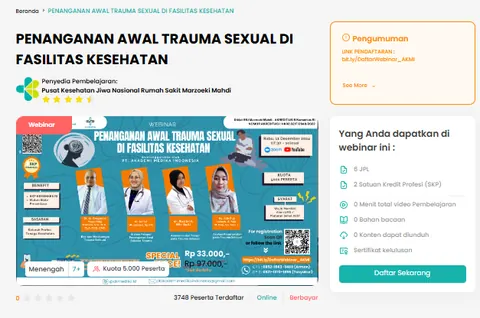 Poster Webinar Penanganan Awal Trauma Sexual di Fasilitas Kesehatan