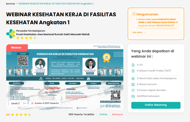 Poster Kesehatan Kerja di Fasilitas Kesehatan