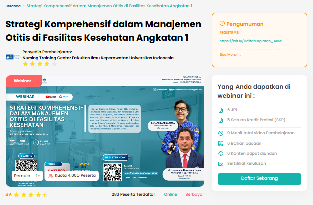 Poster Strategi Komprehensif dalam MAnajemen Otitis di Fasilitas Kesehatan