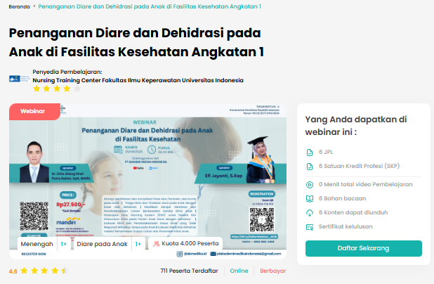 Poster Penanganan Diare dan Dehidrasi Pada Anak di Fasilitas Kesehatan